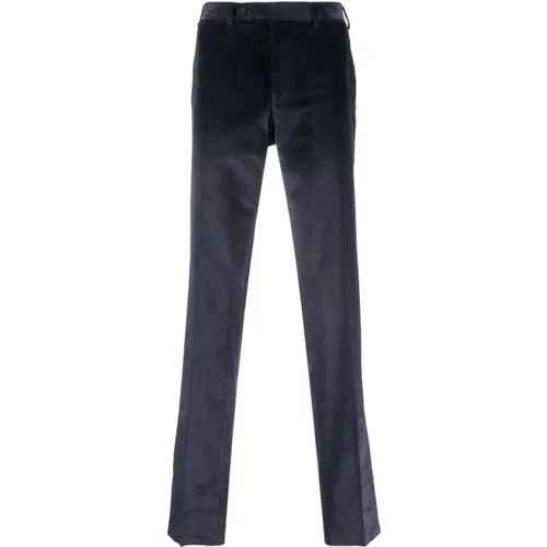 Navy Straight Corduroy Pants , male, Sizes: 2XL - Canali - Modalova