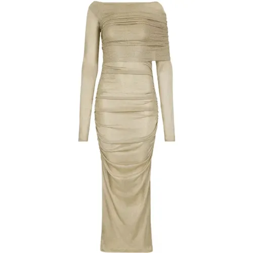 Gold Mesh Lurex Dress , female, Sizes: S, 2XS - Dolce & Gabbana - Modalova