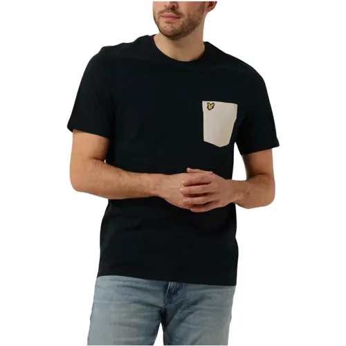 Kontrasttasche T-shirt , Herren, Größe: XL - Lyle & Scott - Modalova