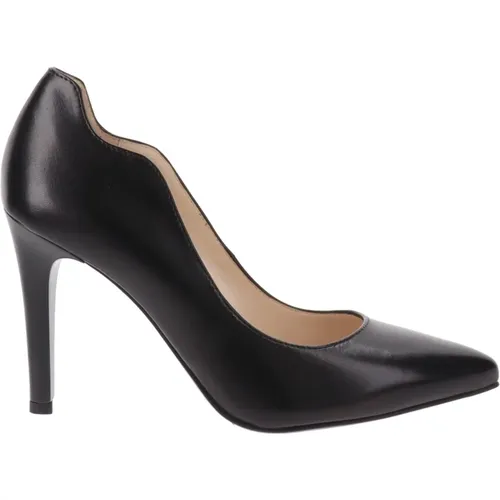 Leather Women's Heeled Shoes , female, Sizes: 6 UK, 4 UK - Nerogiardini - Modalova