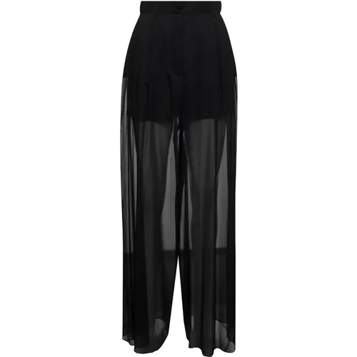 Schwarze Durchsichtige Hose Look 7 - Dolce & Gabbana - Modalova
