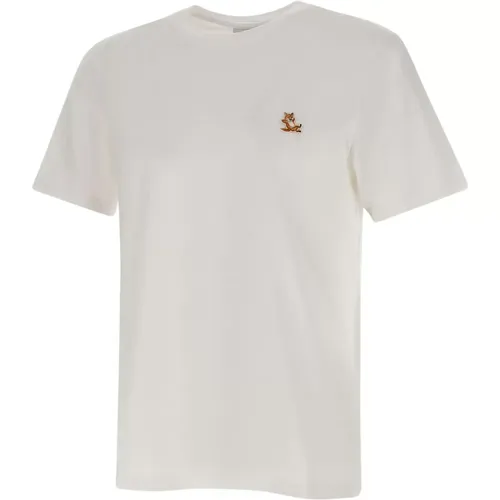 Fox Logo T-shirt , male, Sizes: L - Maison Kitsuné - Modalova