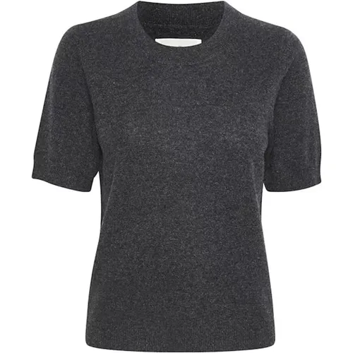 Luxurious Cashmere Knit with Short Sleeves and Round Neck , female, Sizes: L, S, M - Part Two - Modalova