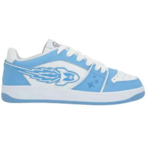 Low-top Leather Sneakers with Rocket Logo and Star Embroidery , female, Sizes: 3 UK - Enterprise Japan - Modalova