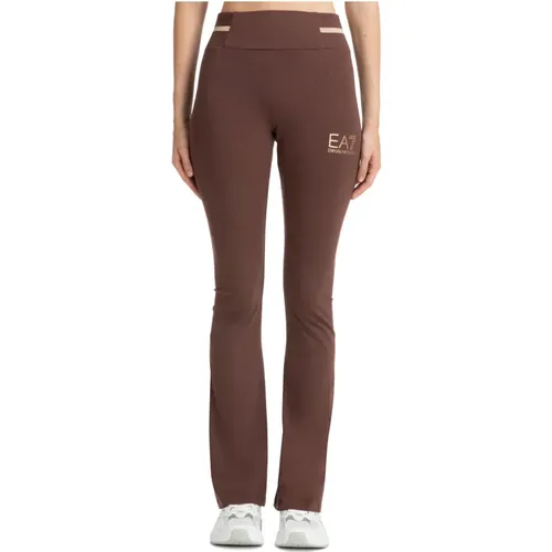 Hohe Taille Legging, Einfarbig, Elastischer Bund - Emporio Armani EA7 - Modalova