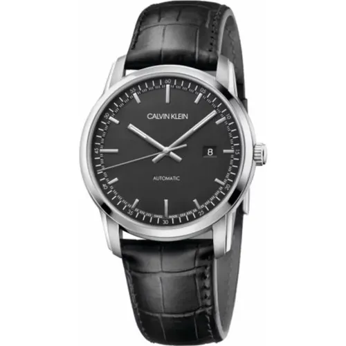 Automatic Women`s Watch with Dial and Leather Strap , female, Sizes: ONE SIZE - Calvin Klein - Modalova