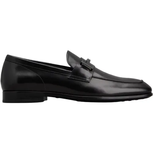 Elegant Moc Calf Metal Goma Loafers , male, Sizes: 7 1/2 UK - TOD'S - Modalova
