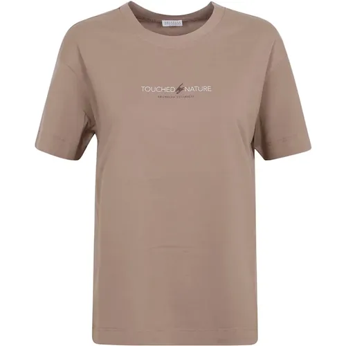 Braune T-Shirt Kollektion - BRUNELLO CUCINELLI - Modalova