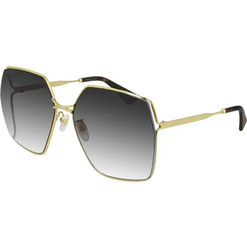 Golden Square Sunglasses for Women - Gucci - Modalova