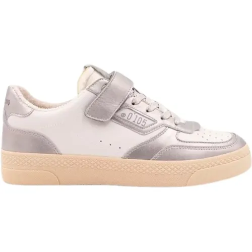 Silber Metallic Leder Sneakers - Zéro cent cinq - Modalova