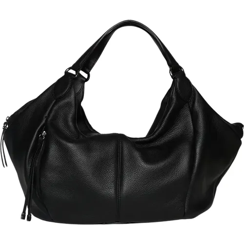 Schwarze Leder Violante Schultertasche , Damen, Größe: ONE Size - Gianni Chiarini - Modalova