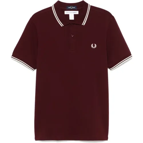 Bordeaux Polo Shirt mit Logo-Stickerei , Herren, Größe: M - Comme des Garçons - Modalova