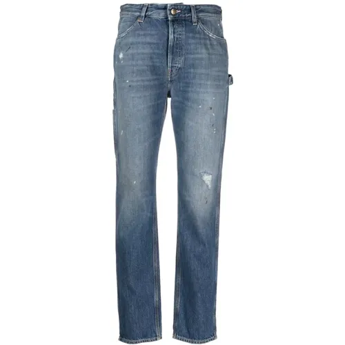 Cropped Blaue Gewaschene Denim Jeans - Washington DEE CEE - Modalova