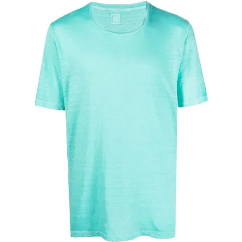 Linen T-shirt , male, Sizes: 2XL - 120% lino - Modalova