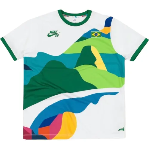 Limited Edition Parra Brazil Crew Jersey Green , male, Sizes: M, S, L, 2XL, XL - Nike - Modalova