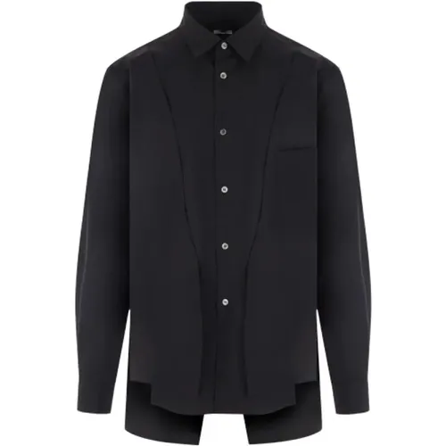 Cotton Poplin Shirt with Layered Effect , male, Sizes: M - Comme des Garçons - Modalova