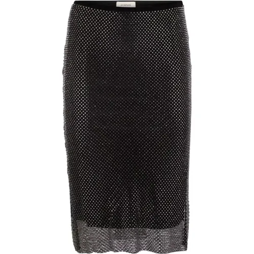 Mesh Skirt with Rhinestones , female, Sizes: L, S, XS, M - SPORTMAX - Modalova