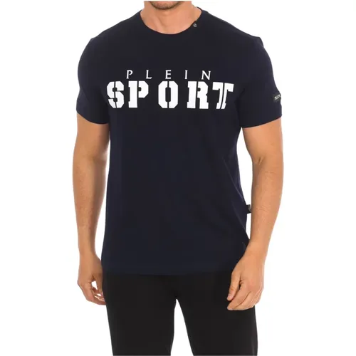 T-Shirt mit kurzem Ärmel und Claw-Print , Herren, Größe: S - Plein Sport - Modalova