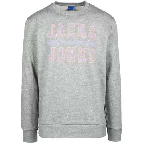 Casual Sweatshirt mit Baumwollmischung , Herren, Größe: S - jack & jones - Modalova