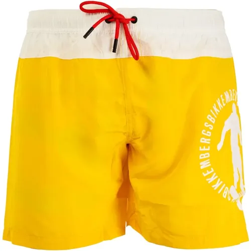 Sommer Trendy Boxer Badebekleidung Gelb - Bikkembergs - Modalova