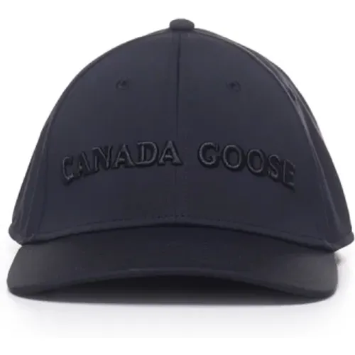 Schwarze Polyesterhüte mit Bestickter Schrift - Canada Goose - Modalova