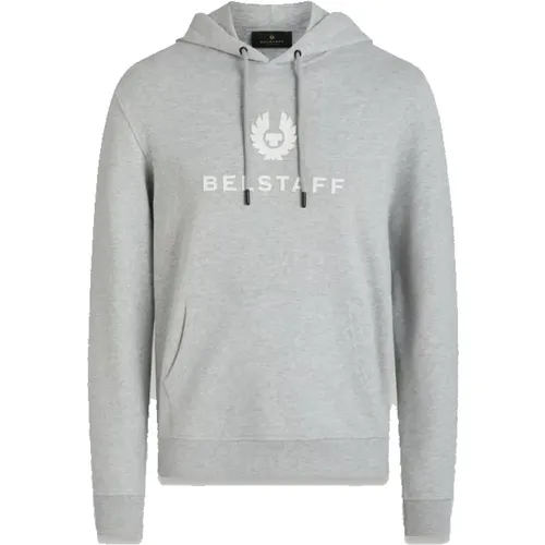 Color-Block Sweatshirt Hoodie - Old Silver , male, Sizes: 2XL, L, S, M - Belstaff - Modalova