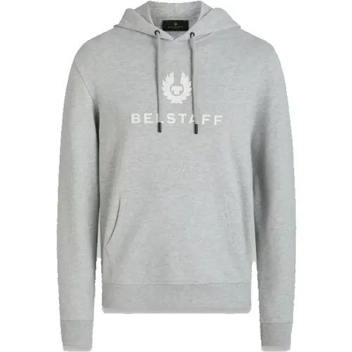 Color-Block Sweatshirt Hoodie - Old Silver , male, Sizes: L, S, M - Belstaff - Modalova