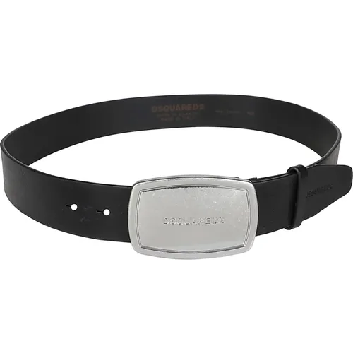 Logo Plaque Belt , male, Sizes: 95 CM, 105 CM, 90 CM, 100 CM - Dsquared2 - Modalova