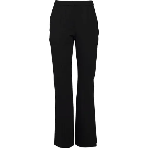 Slim-Fit Punto Pants with Cut-Out Cuffs , female, Sizes: M - Karl Lagerfeld - Modalova