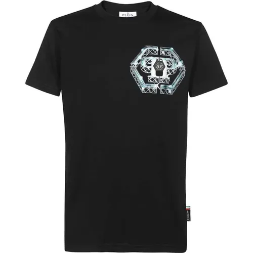 Logo Print Baumwoll T-Shirt , Herren, Größe: S - Philipp Plein - Modalova