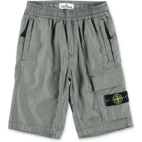 Grüne Cargo Shorts für Jungen - Stone Island - Modalova