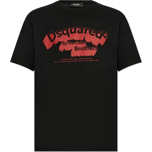 Bedrucktes T-Shirt , Herren, Größe: 2XL - Dsquared2 - Modalova