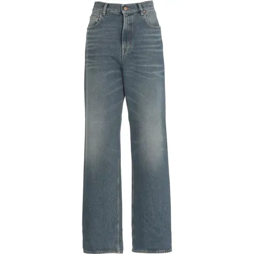 Blaue Baumwoll-Flared-Jeans für Frauen , Damen, Größe: W26 - Golden Goose - Modalova