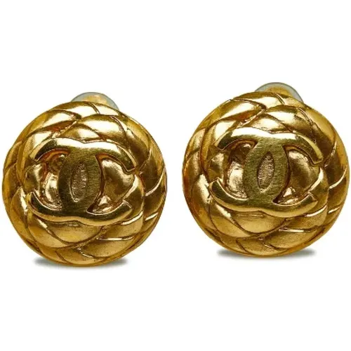 Pre-owned Metal earrings , female, Sizes: ONE SIZE - Chanel Vintage - Modalova