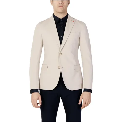 Beiger Knopfverschluss Revers Blazer - Mulish - Modalova