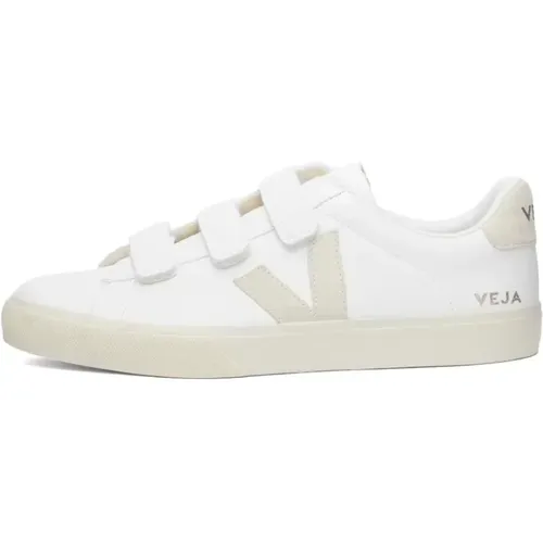 Recife Velcro Leather Sneaker Natural , female, Sizes: 4 UK, 6 UK, 5 1/2 UK, 7 UK - Veja - Modalova