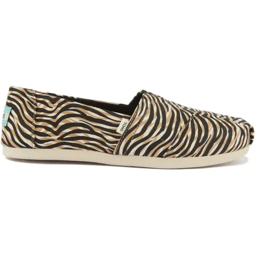 Zebra Print Slip-On Sneakers , female, Sizes: 4 1/2 UK, 2 1/2 UK, 3 1/2 UK, 4 UK, 3 UK, 6 UK, 5 UK - TOMS - Modalova