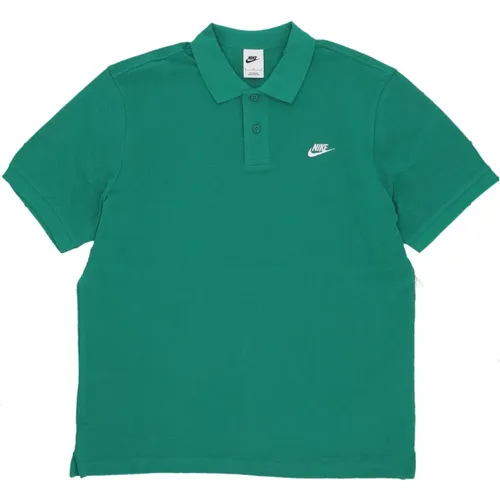 Essential Pique Polo Shirt Malachit/Weiß , Herren, Größe: M - Nike - Modalova