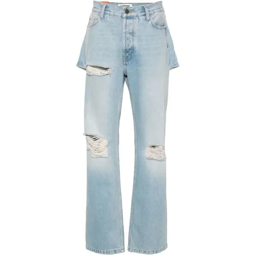 Light Straight Leg Jeans with Ripped Detailing , female, Sizes: W25, W26, W27 - Darkpark - Modalova