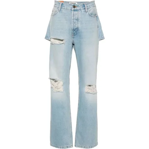 Light Straight Leg Jeans with Ripped Detailing , female, Sizes: W26, W28 - Darkpark - Modalova