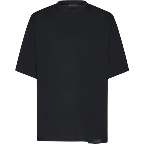 Schwarzes Baumwoll-T-Shirt mit Logo , Herren, Größe: L - Low Brand - Modalova