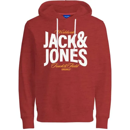 Bequemer Hoodie mit verstellbarer Kapuze , Herren, Größe: XL - jack & jones - Modalova