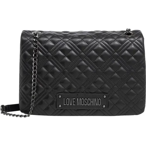 Logo Shoulder Bag with Magnet Closure , female, Sizes: ONE SIZE - Love Moschino - Modalova