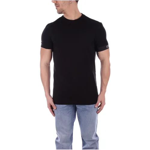 T-Shirts,Schwarzes Elastikband T-shirt - Dsquared2 - Modalova