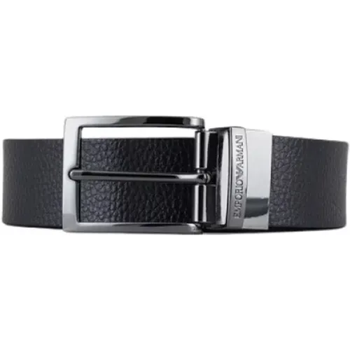 Reversible Leather Belt , male, Sizes: ONE SIZE - Emporio Armani - Modalova