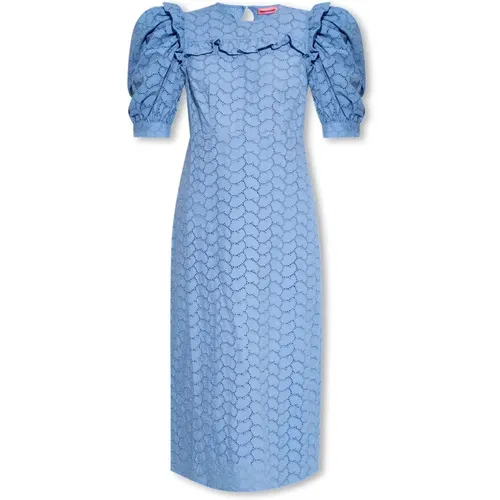 Kristy Kleid mit Puffärmeln , Damen, Größe: L - Custommade - Modalova
