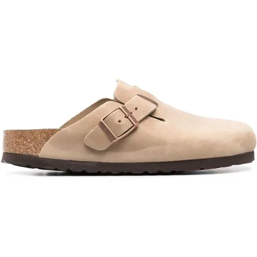 Leder Sandalen mit Roségold Details , Damen, Größe: 38 EU - Birkenstock - Modalova