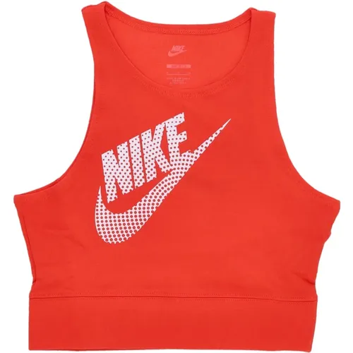 Rotes Picante Tank Top - Streetwear Kollektion , Damen, Größe: M - Nike - Modalova