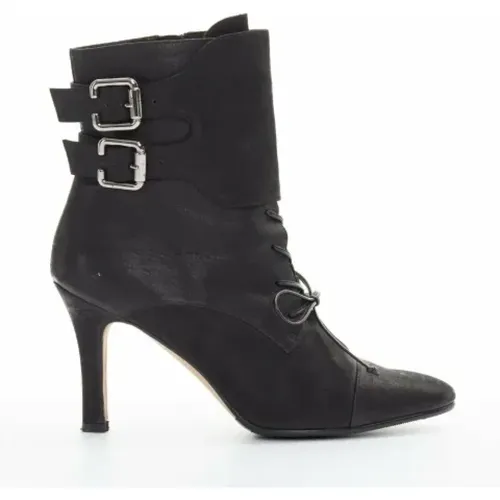 Pre-owned Leather boots , female, Sizes: 5 UK - Manolo Blahnik Pre-owned - Modalova