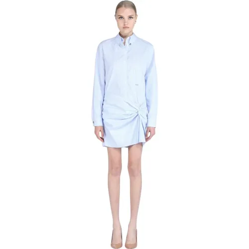 Cotton Poplin Shirt Dress in and Blue , female, Sizes: XL - N21 - Modalova